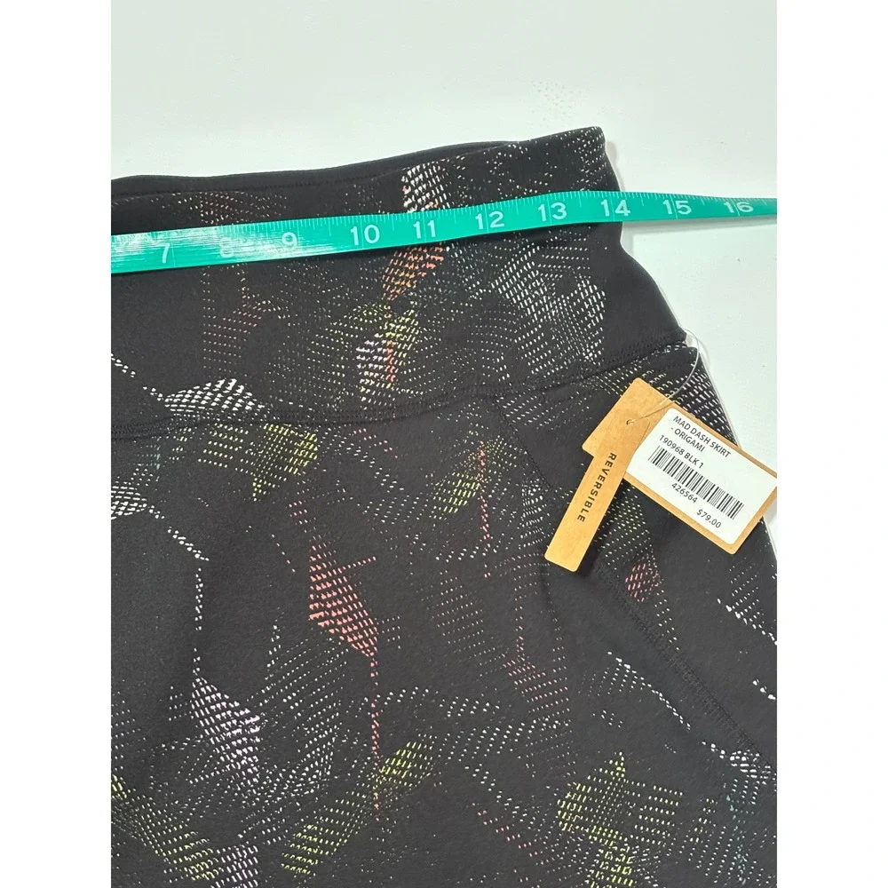 Title Nine MadDash Skirt Origami Black Reversible Athletic Mini Pockets Sz S NEW - Picture 7 of 11